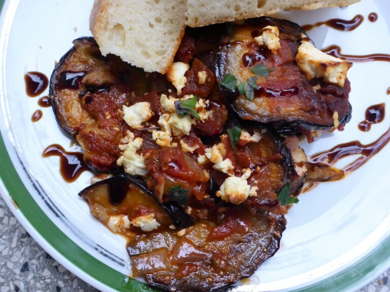 Aubergine And Feta Bake