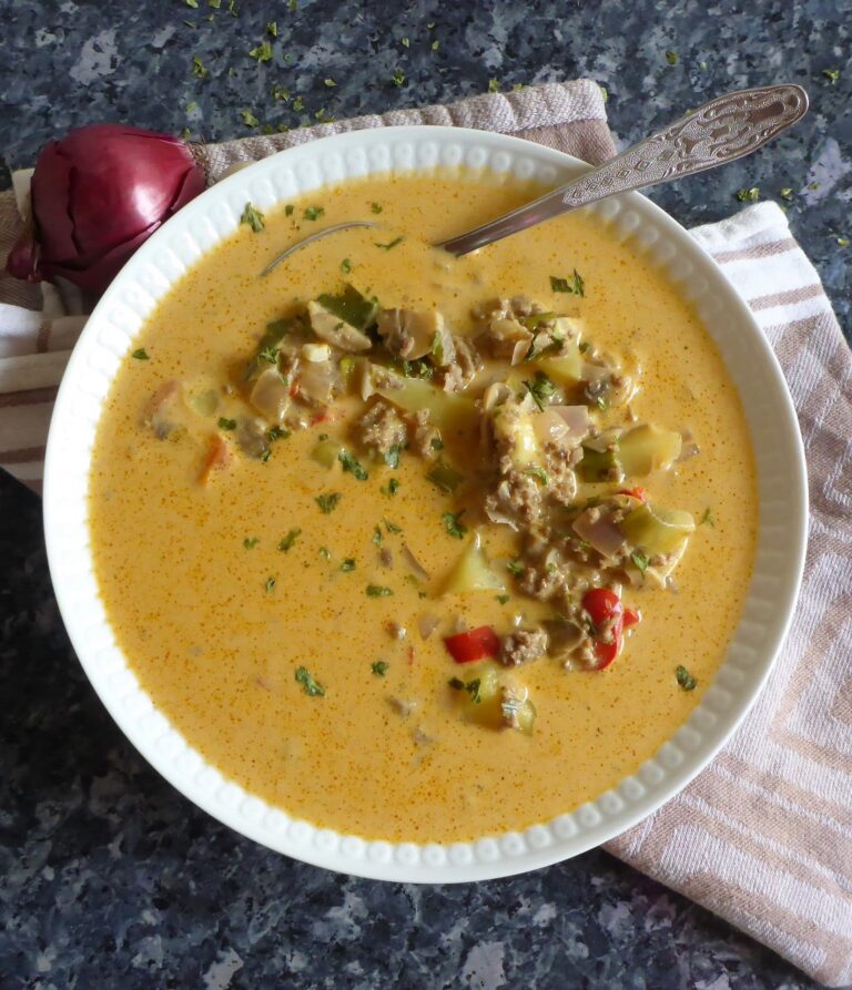 Ground Beef And Mushroom Soup
