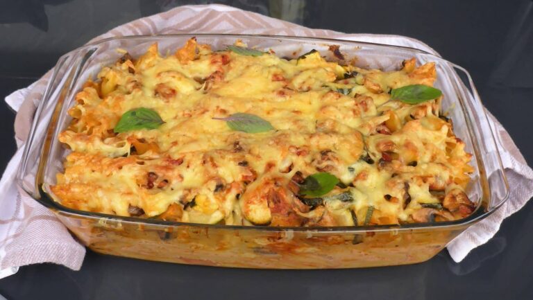 Zucchini Mushroom Pasta Bake
