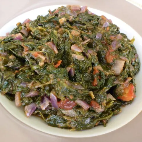 Namibian spinach stew (Ombidi) recipe