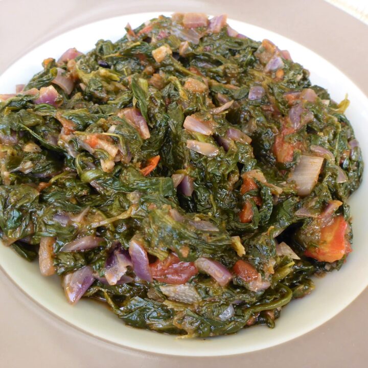 Namibian spinach stew (Ombidi) recipe