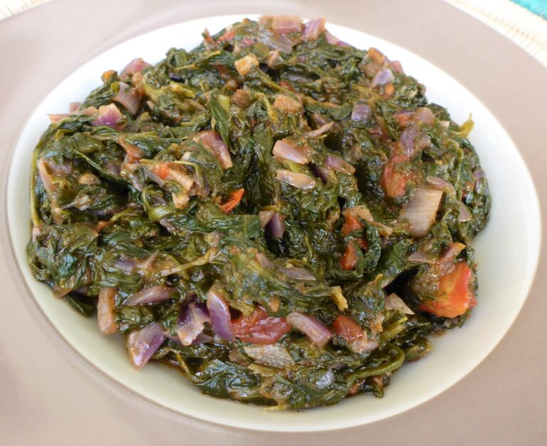 Namibian spinach stew (Ombidi) recipe