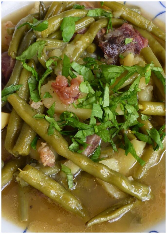 German green bean soup with beef and potatoes Ester kocht