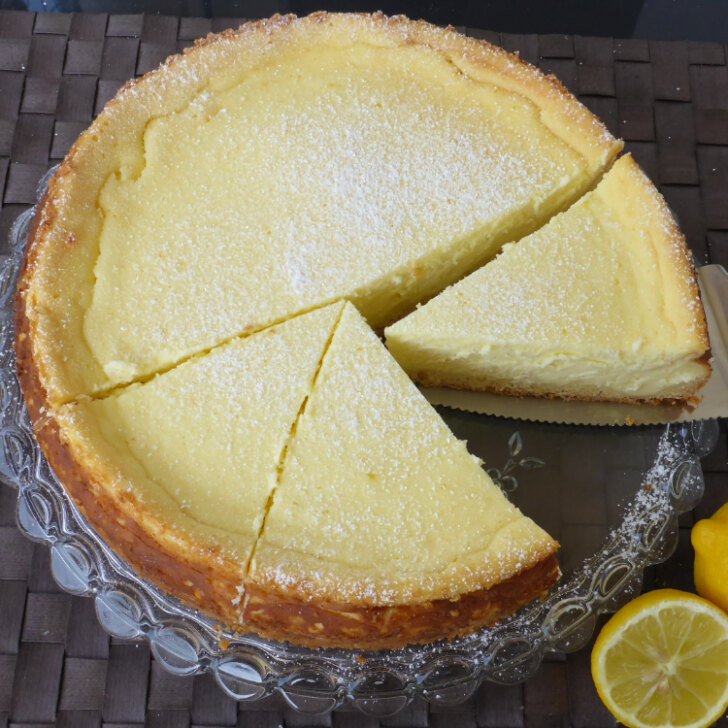 German Style Lemon Cheesecake With Sour Cream