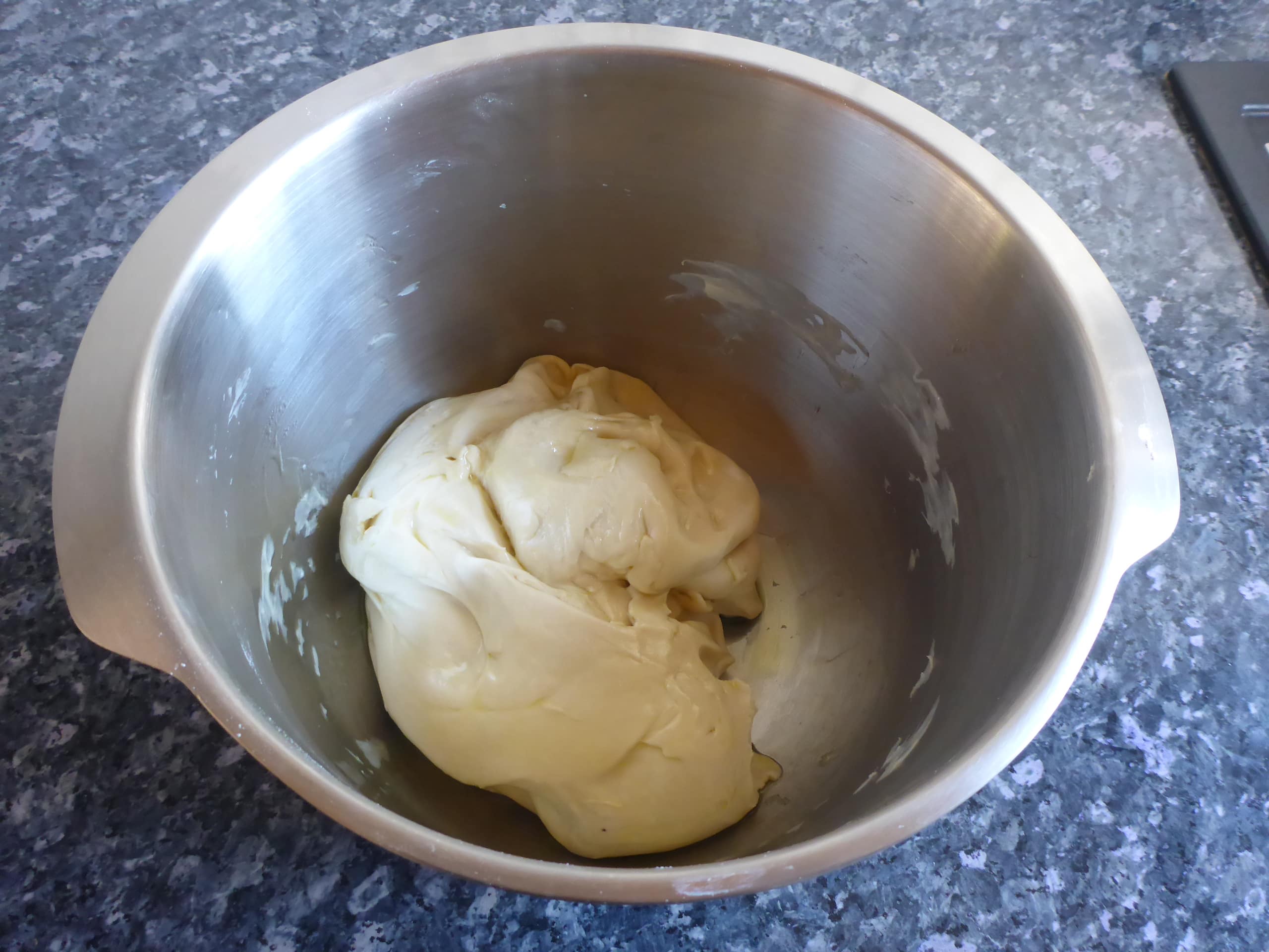 Yeast dough before the first rise.