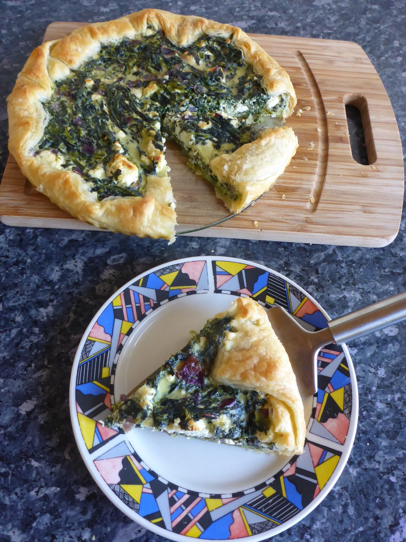 Spinach And Feta Quiche With Puff Pastry Ester kocht