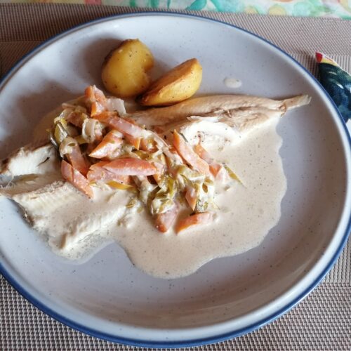 Baked Fish With White Wine Cream Sauce Ester kocht