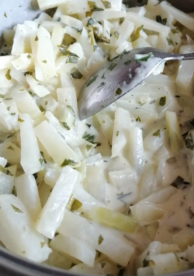 Sauteed Kohlrabi With Cream Sauce - Ester kocht Sauteed Kohlrabi With Cream Sauce - Ester kocht