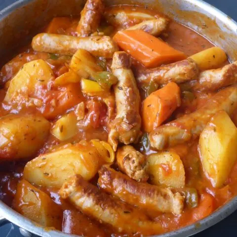 Wors Stew With Carrots And Potatoes