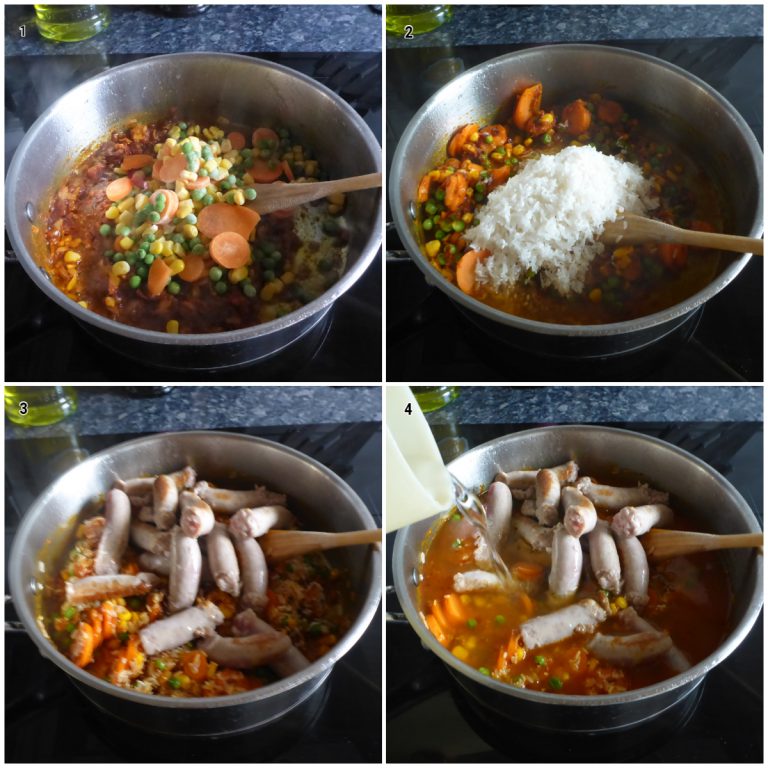 Wors Stew With Rice Ester kocht