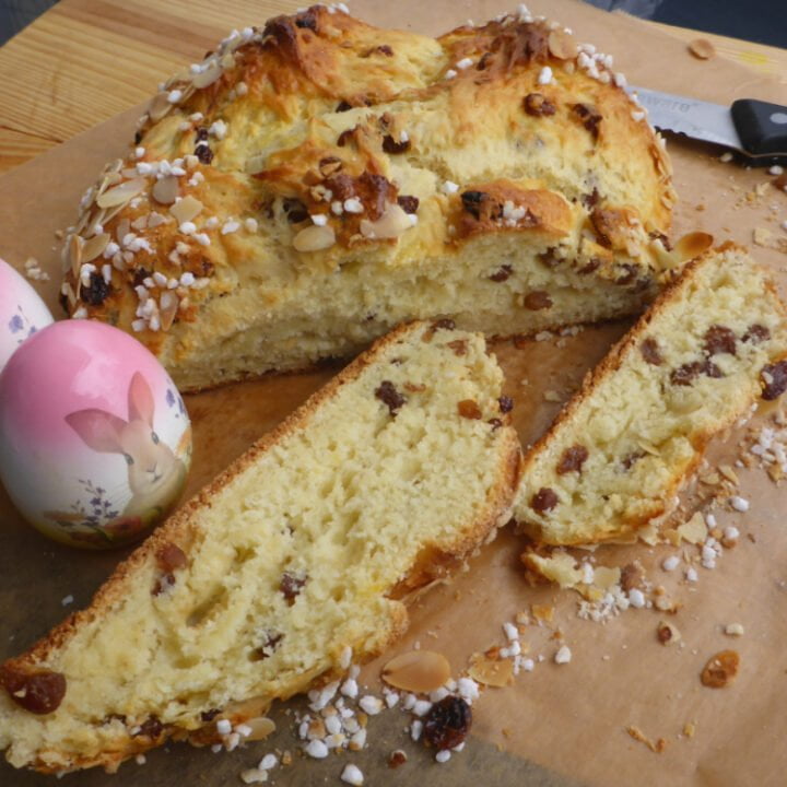 Osterbrot mit Quark ohne Hefe