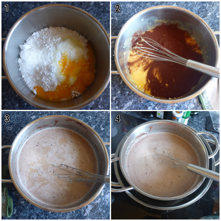 How to make German egg liqueur with chocolate.
