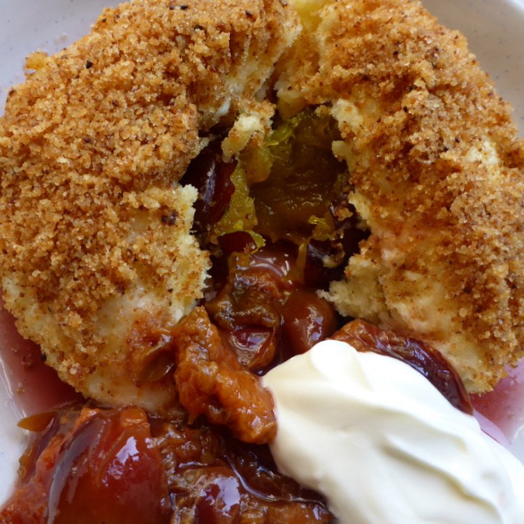 German plum dumplings (Zwetschgenknödel)-image