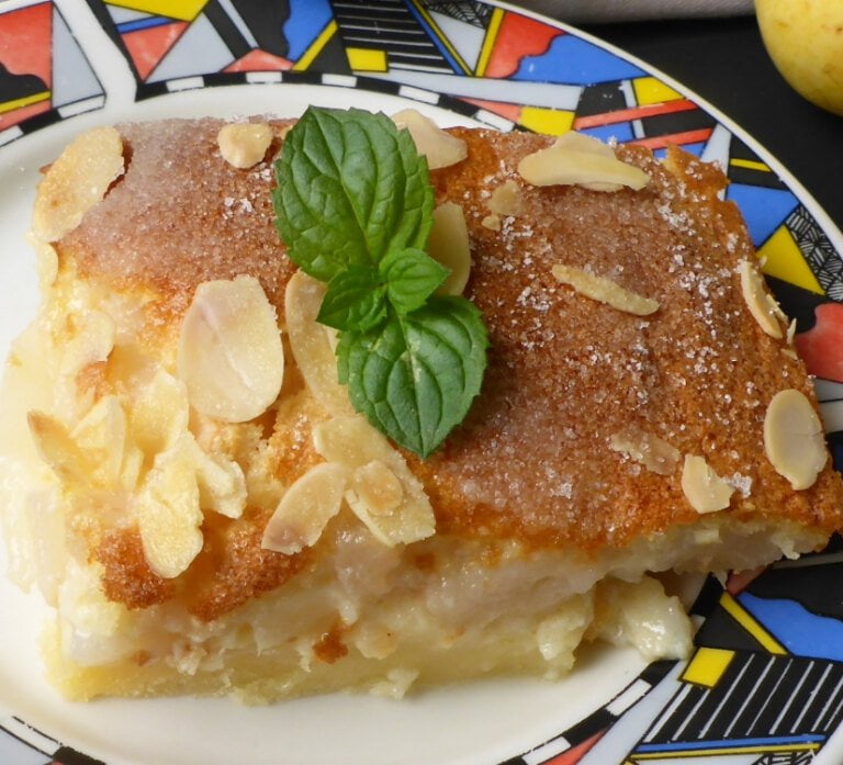 Französischer Birnenkuchen mit Rührteig