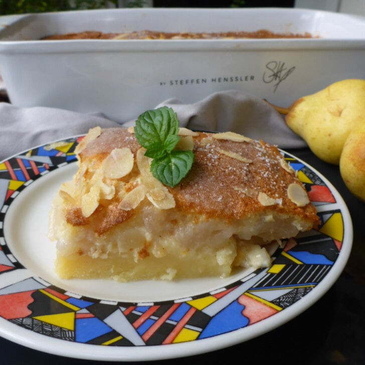 French Pear Custard Pie (Flan Aux Poires)