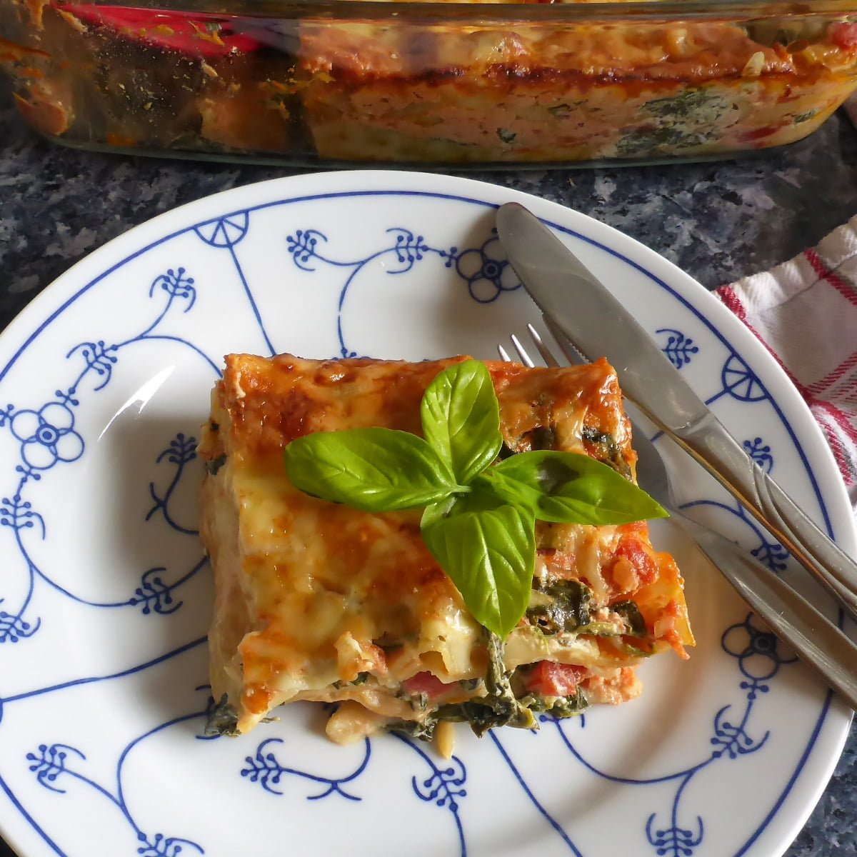 Tomaten Spinat Lasagne Rezept vegetarisch - Ester kocht