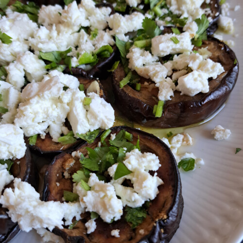 Orientalischer Auberginensalat mit Feta - Ester kocht