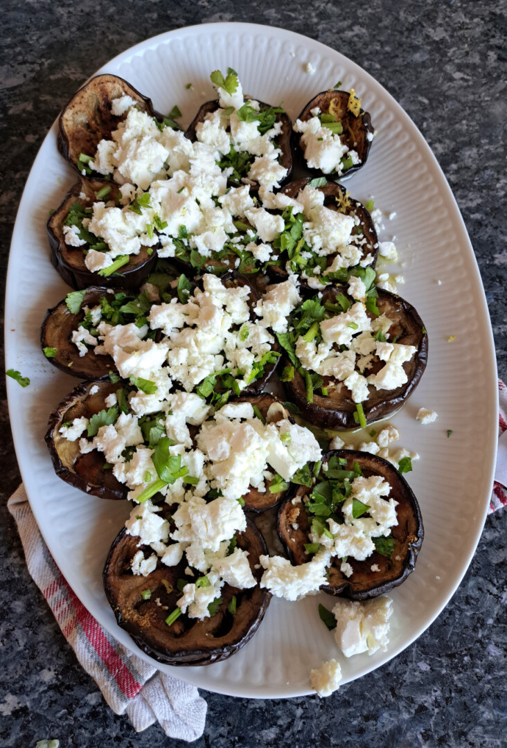 Orientalischer Auberginensalat mit Feta - Ester kocht