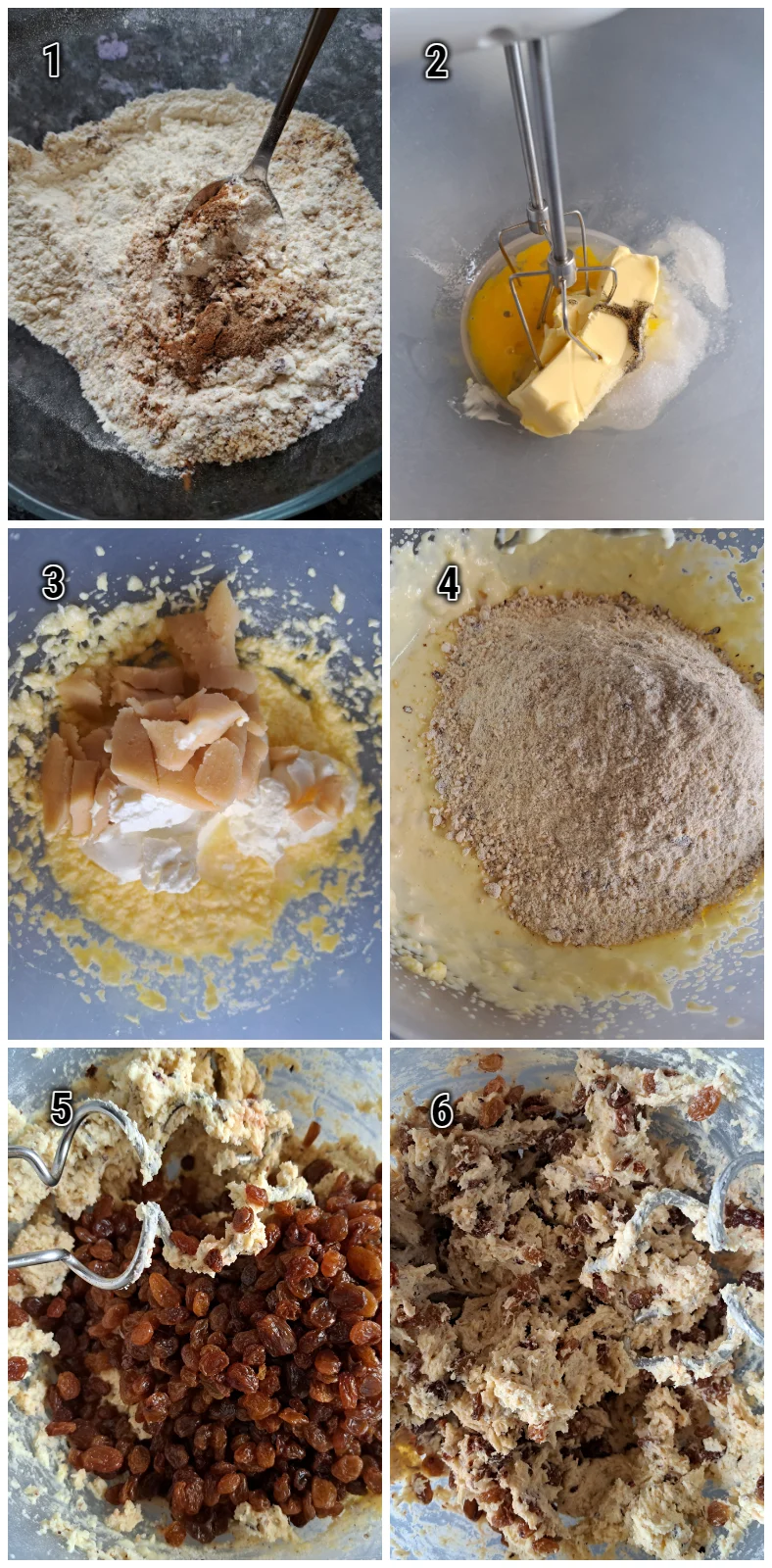 A visual guide to making German Quark Stollen dough.
