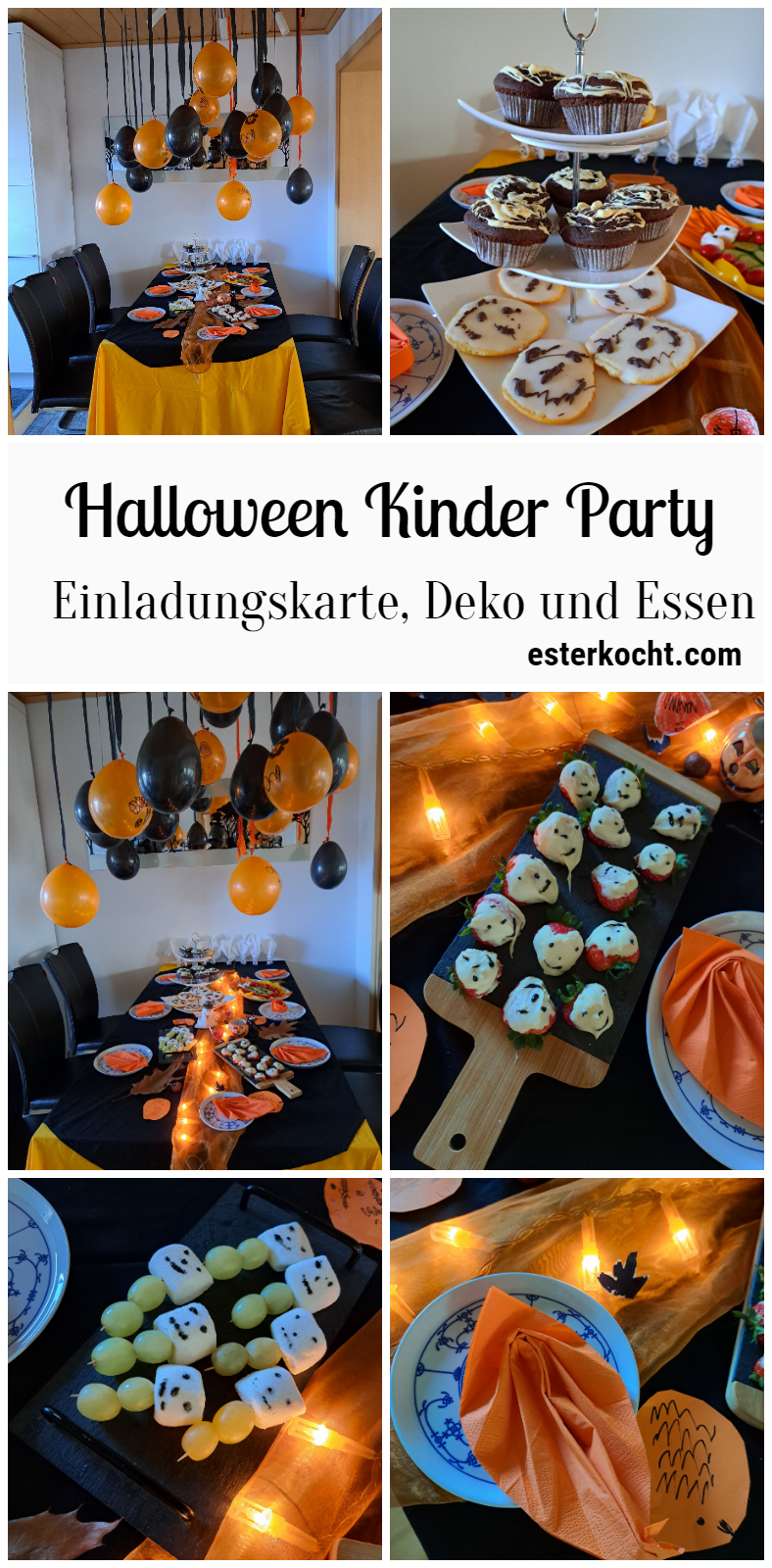 Kinder-Halloween-Party Ideen - von Einladungen, Deko und Essen.