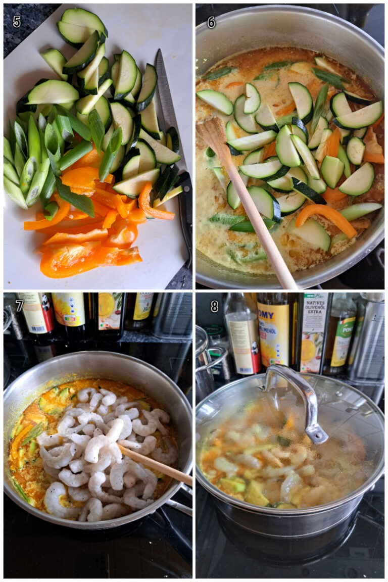 Cremiges Garnelen-Curry mit Kokosmilch und Gemüse – schnell &amp; einfach ...