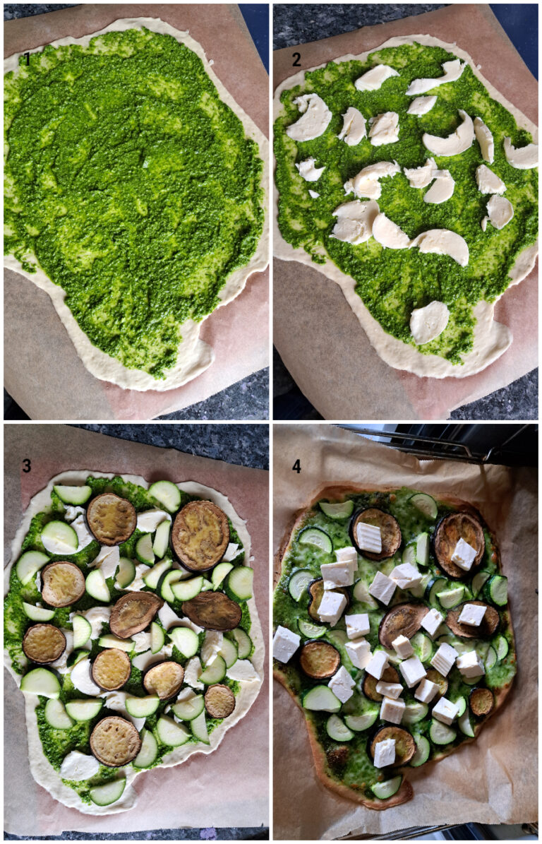 Bärlauchpizza Rezept – vegetarische Pizza mit Pesto statt Tomatensoße ... Bärlauchpizza Rezept – vegetarische Pizza mit Pesto statt Tomatensoße ...