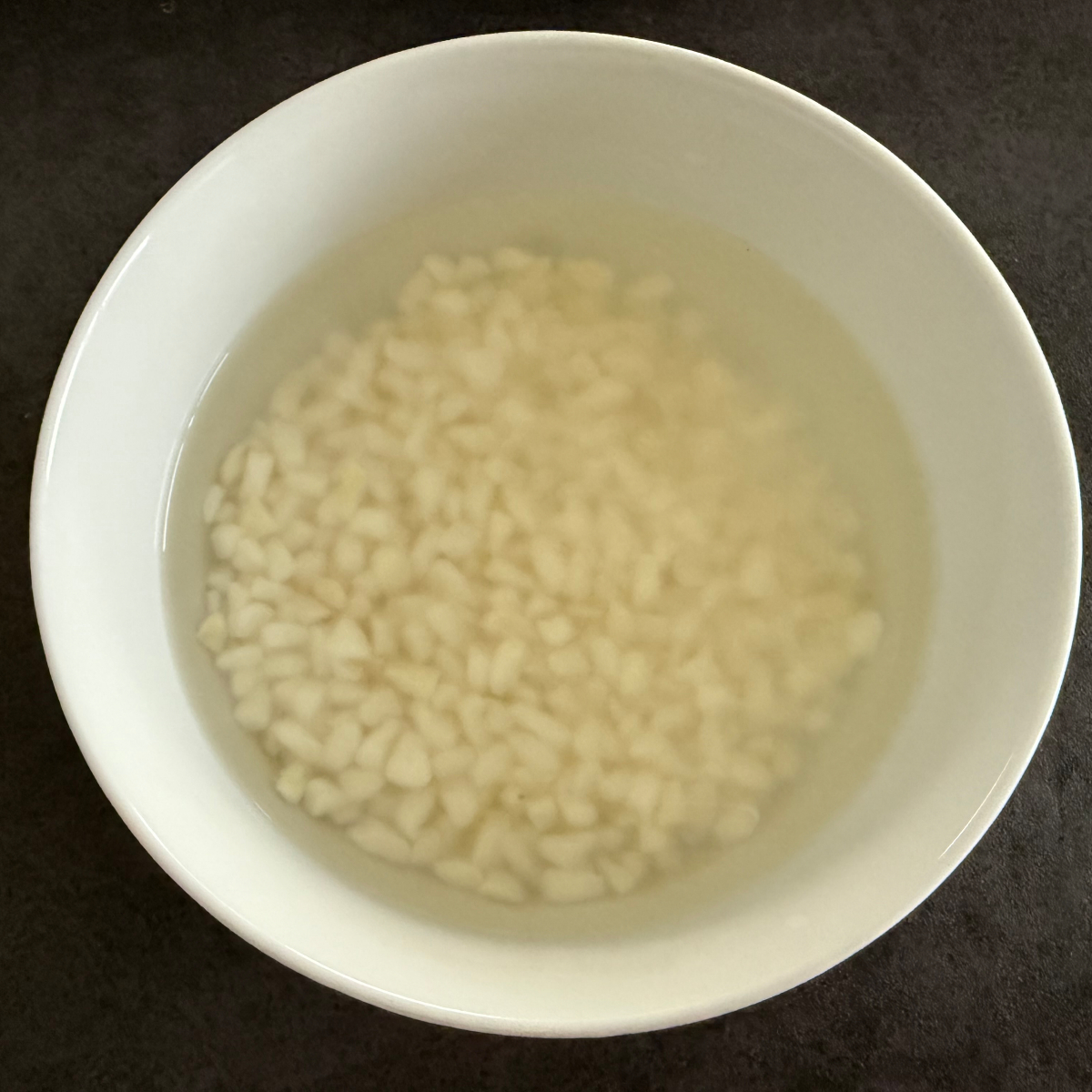 Dried samp soaked in water for 8 hours in a bowl before cooking.
